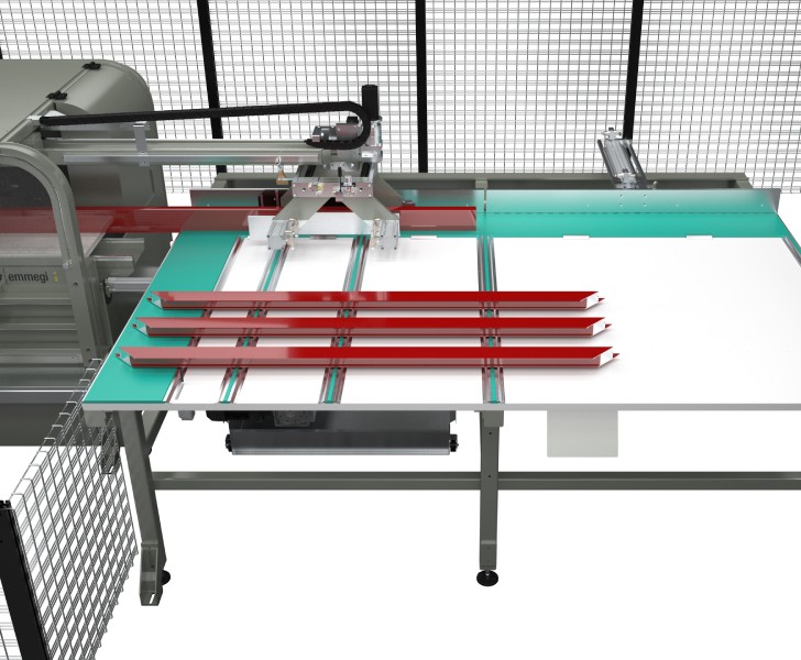 CNC-Sägezentren V-Cut Entlademagazin Emmegi